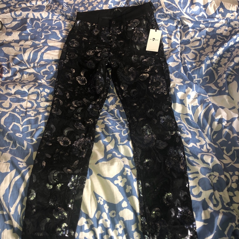 7 For All Man Kind Sequined Jeggings